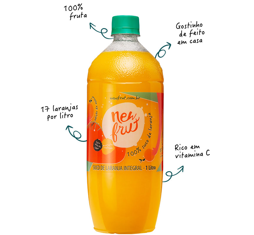 Suco Natural New Frut Laranja 1 l